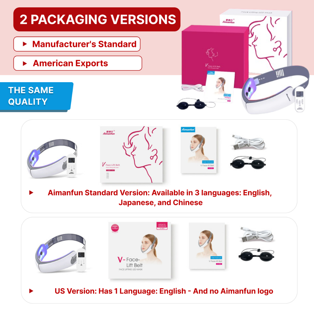 Máy Mát Xa Nâng Cơ Thon Gọn Mặt Chữ V, Thiết Bị Massage Chăm Sóc Da Mặt - Aimanfun Việt Nam