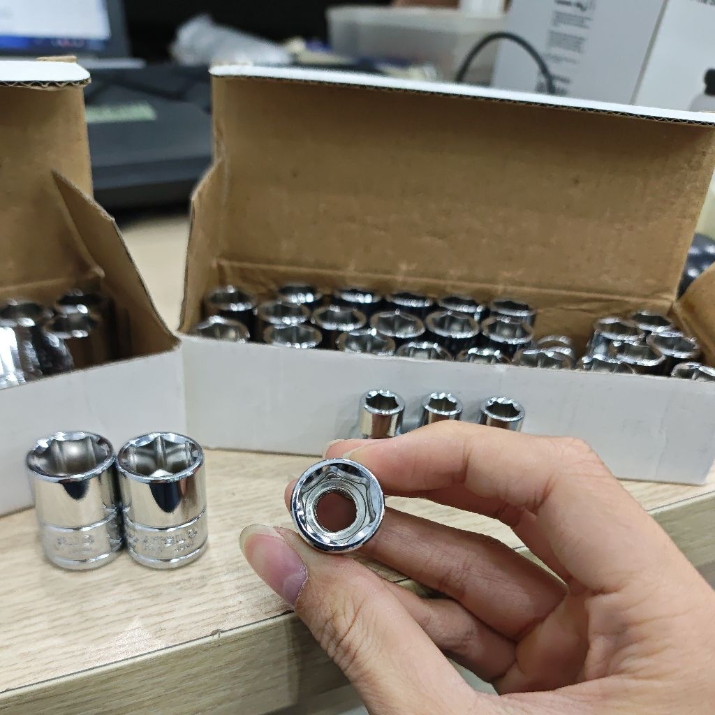 Khẩu ngắn 3/8 hàng Nhật,  cỡ 6 tới 19 mm