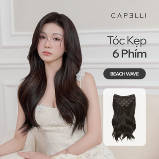 Bộ Tóc Kẹp 6 Phím CAPELLI Xoăn Sóng Beach Wave 50cm