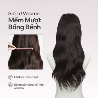 Bộ Tóc Kẹp 6 Phím CAPELLI Xoăn Sóng Beach Wave 50cm