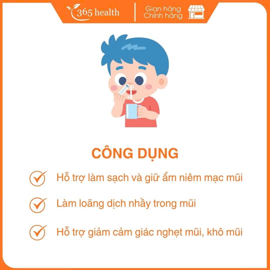 Dung dịch muối ưu trương nhỏ mũi Buona Nebianax 3% làm loãng dịch nhầy ở mũi (20 ống)