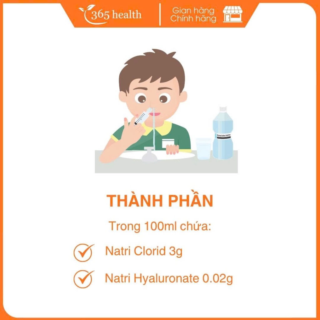 Dung dịch muối ưu trương nhỏ mũi Buona Nebianax 3% làm loãng dịch nhầy ở mũi (20 ống)