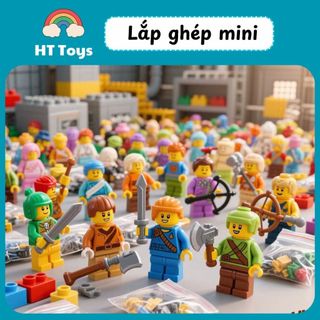 Mô Hình đồ chơi Lắp Ráp mini figure Nhân Vật Hoạt Hình, anime ,police pubg ,minecaft HT Toys