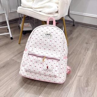 Balo nữ  szie 40 họa tiết nơ dễ thương Hàn Quốc balo đi học cute kèm charm - BL022