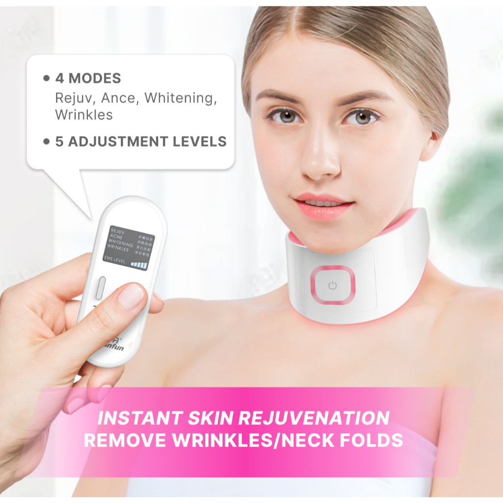 Máy Chăm Sóc Trẻ Hoá Da Cổ Bằng Ánh Sáng Sinh Học Nâng Cơ Giảm Nếp Nhăn Xoá Mờ Vết Thâm