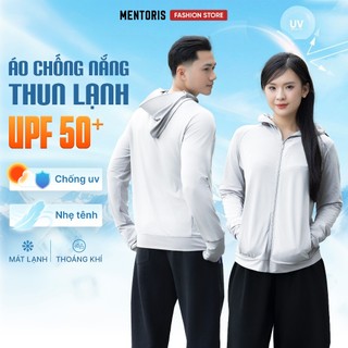 COMBO 2 Áo chống nắng Nam Nữ Thun Lanh Cao Cấp Mentoris, Chống Tia UV, Thoáng Mát thoải Mái CB2MCN01S