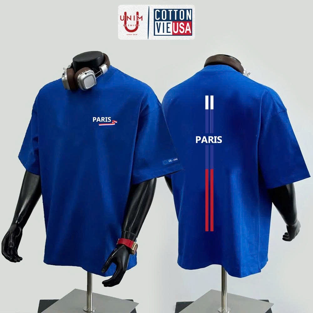 Áo Thun Graphic City Paris Form Áo Boxy Nam Nữ Cổ Tròn Unim Store Phong Cách Streetwear Vải Cotton 250gsm ATPR
