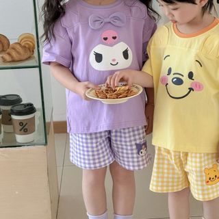Bộ đồ ngắn tay bé trai bé gái 3-8 tuổi hàng QC chất liệu Lycra hoạt hình dễ thương hàng D1273