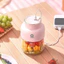 Máy xay sinh tố cầm tay Qcooker NÂNG CẤP PIN 2600 mAh, 18 lưỡi dao, dung tích 1,1L Kèm nắp có quai xách