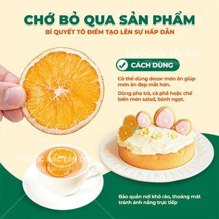 Cam sấy khô 200g, trà cam vàng sấy lạnh, thái lát, nguyên miếng, pha trà detox, decor, trang trí