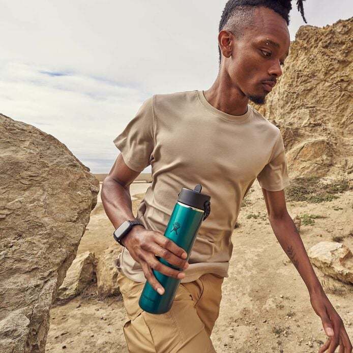 Bình giữ nhiệt Hydro Flask 710ml Lightweight Wide Flex Straw Cap 24oz chính hãng, nhẹ, nắp ống hút