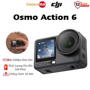 Camera Hành Động DJI Osmo Action 6 – Quay Video 8K, Cảm Biến 1/1.1", Bộ Nhớ Trong 50GB | Chính Hãng BH 12 Tháng