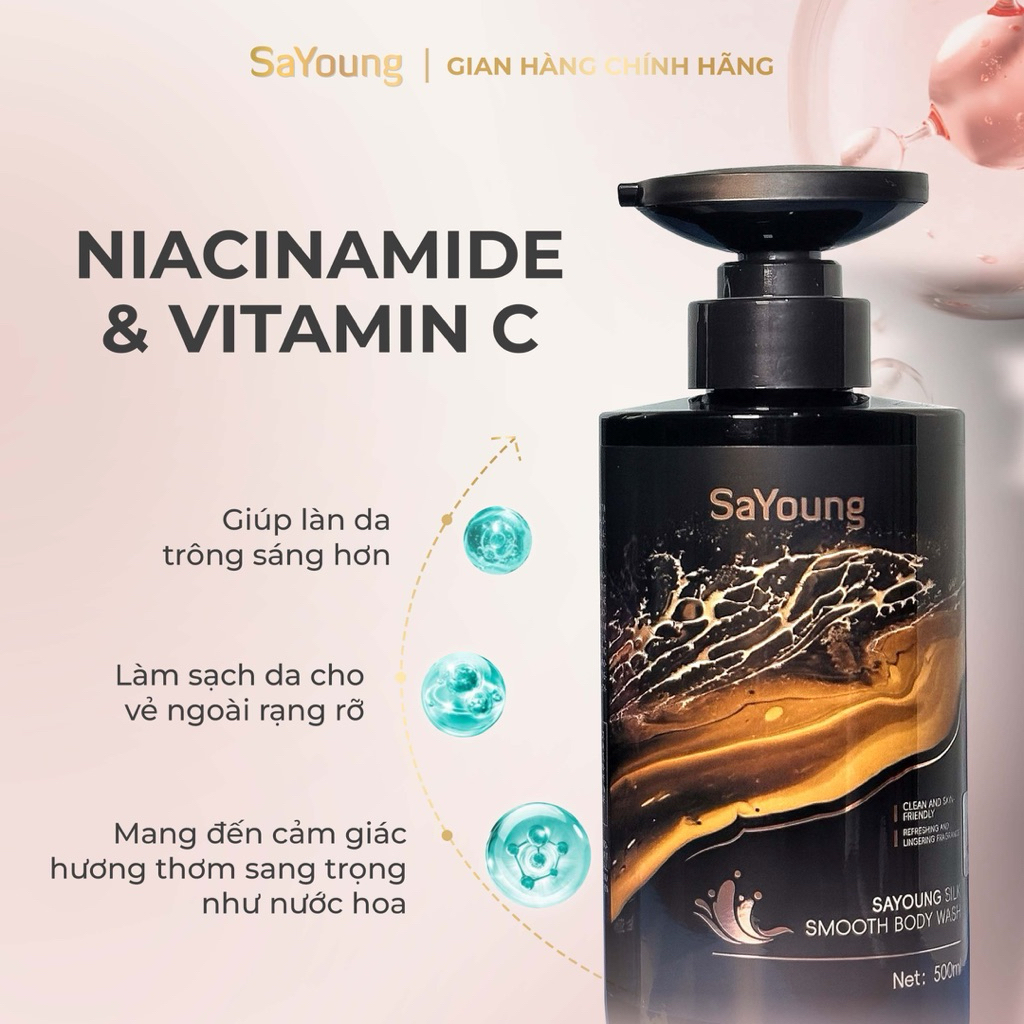 [COMBO: 3 SẢN PHẨM] - Bao gồm: Dầu Gội, Dầu Xả, Sữa Tắm 500ml x3 Thương Hiệu SaYoung Chăm Sóc Tóc Và Da