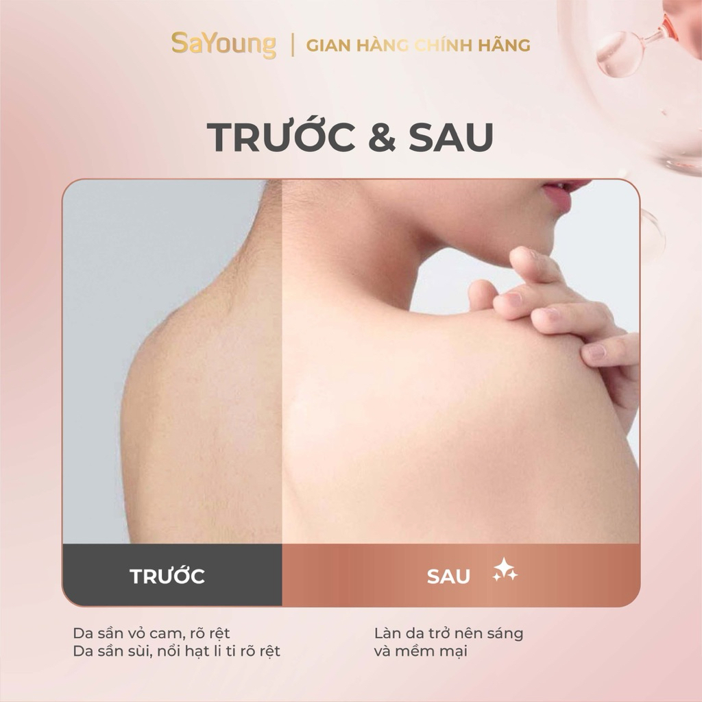 Sữa Tắm Dưỡng Da Ẩm Mịn SaYoung 500ml Niacinamide & Vitamin C Hỗ Trợ Cải Thiện Sắc Tố Da