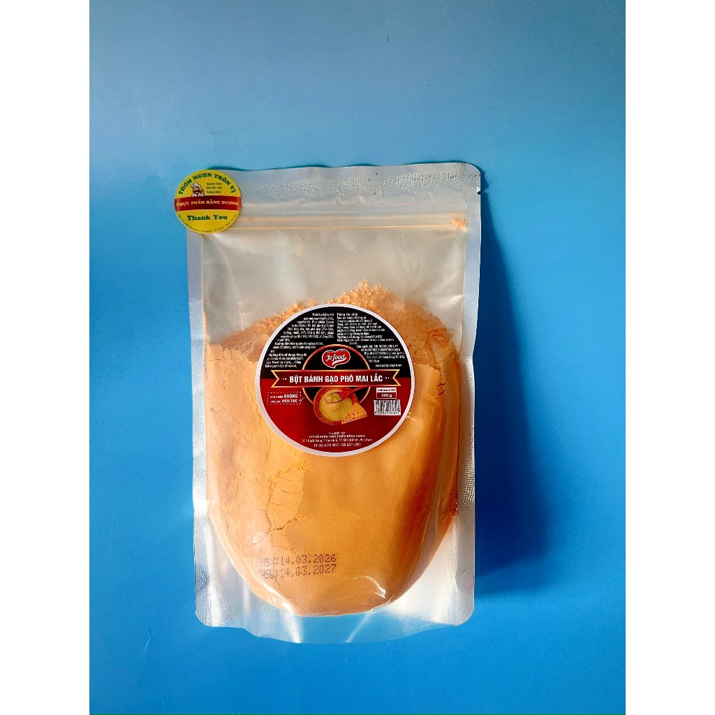 BỘT PHÔ MAI ĐNÁ NGON MÀU VÀNG CAM, VỊ BÉO MẶN 500g/ 100g