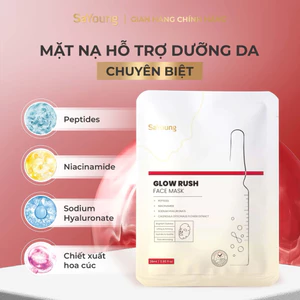 MẶT NẠ HỖ TRỢ SÁNG DA "GLOW RUSH FACE MASK” Hộp 5 Miếng Dung Tích: 28ml/1 Miếng