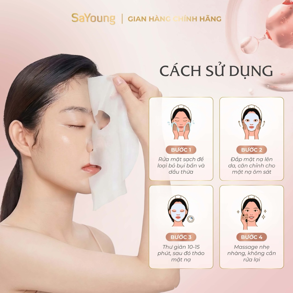 MẶT NẠ HỖ TRỢ SÁNG DA "GLOW RUSH FACE MASK” Hộp 5 Miếng Dung Tích: 28ml/1 Miếng