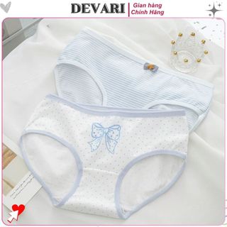 Quần lót nữ cotton kháng khuẩn thấm hút thoáng khí cạp vừa tôn dáng kiểu dáng dễ thương DEVARI L8030