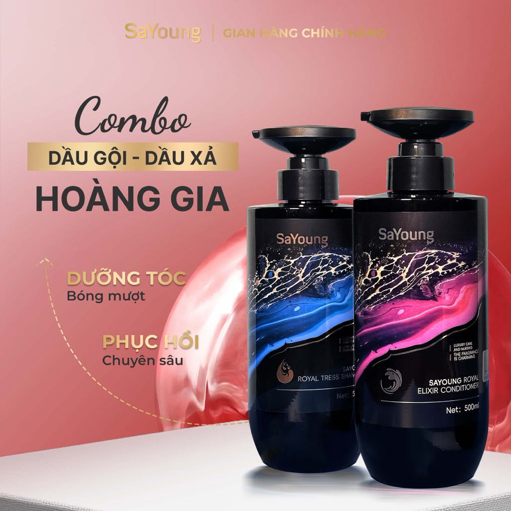 Combo Dầu Gội & Dầu Xả Hỗ Trợ Làm Sạch Da Đầu Phục Hồi Tóc Hư Tổn Bằng Biotin Keratin & Collagen.