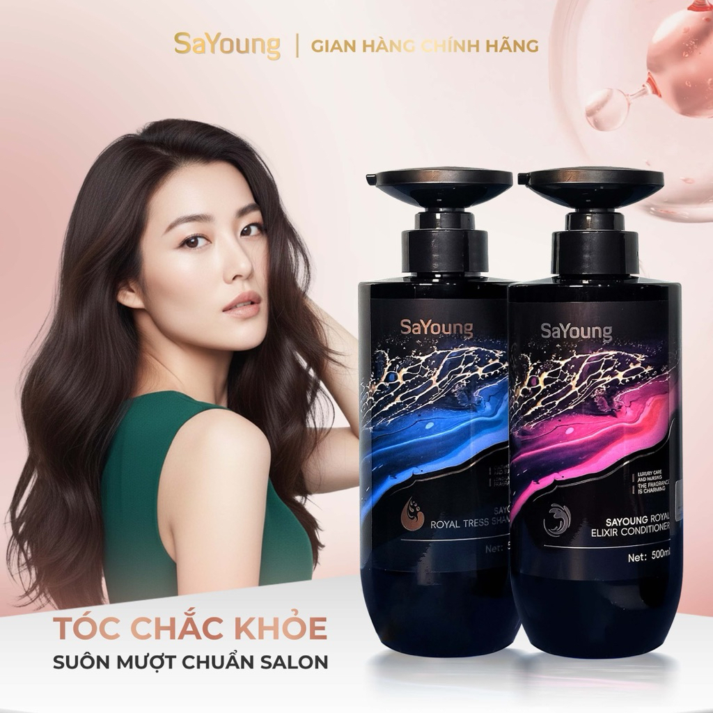 [COMBO: 3 SẢN PHẨM] - Bao gồm: Dầu Gội, Dầu Xả, Sữa Tắm 500ml x3 Thương Hiệu SaYoung Chăm Sóc Tóc Và Da