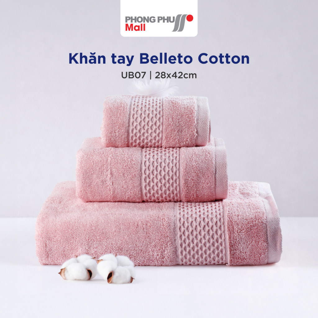 Khăn Tay Belleto Cotton UB07 28x42cm Siêu Mềm Thấm Hút Tốt Không Xù Nhỏ ...