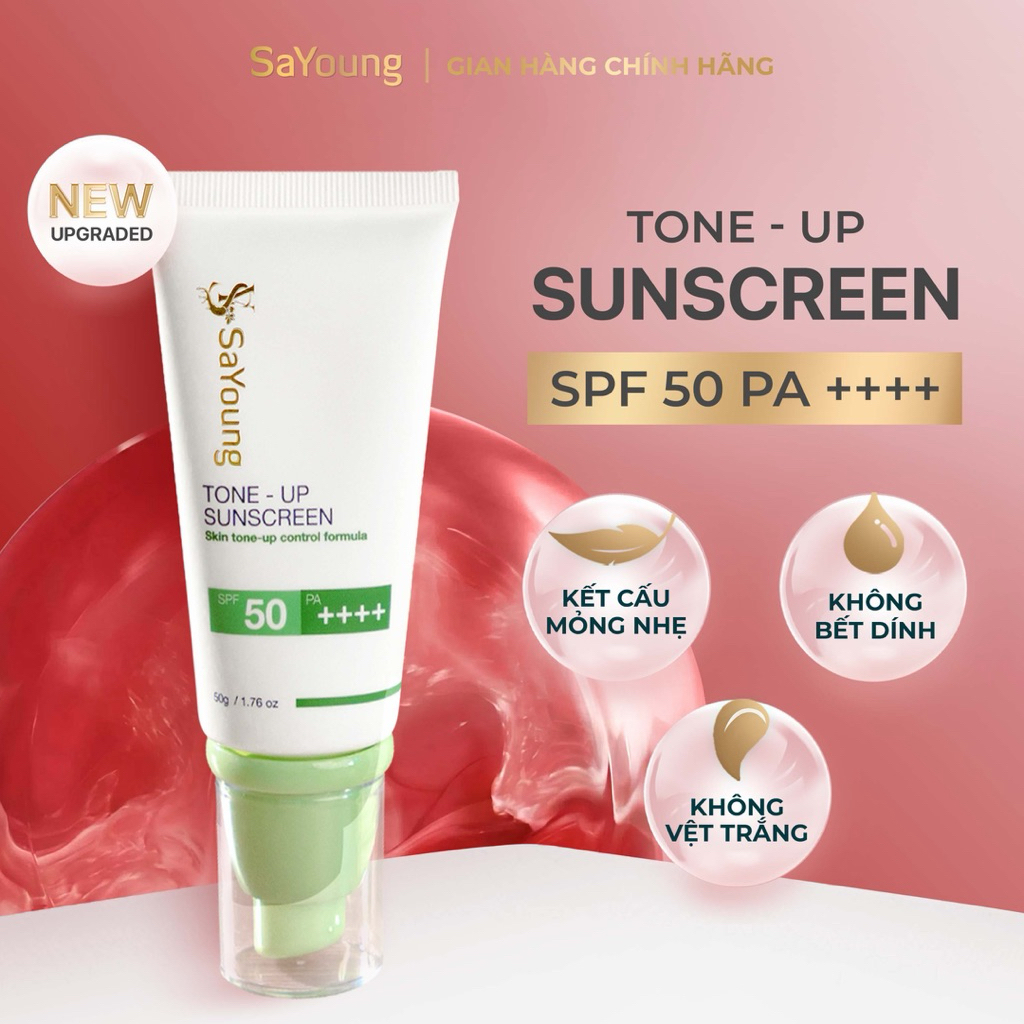 Kem Chống Nắng SPF 50/PA ++ ++ TONE-UP SUNSCREEN SaYoung