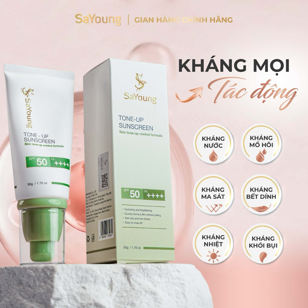Kem Chống Nắng SPF 50/PA ++ ++ TONE-UP SUNSCREEN SaYoung