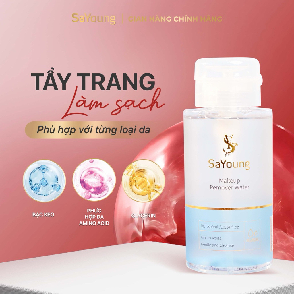 Nước Tẩy Trang 300ml Hỗ Trợ Làm Sạch & Dưỡng Ẩm SaYoung Makeup Remover