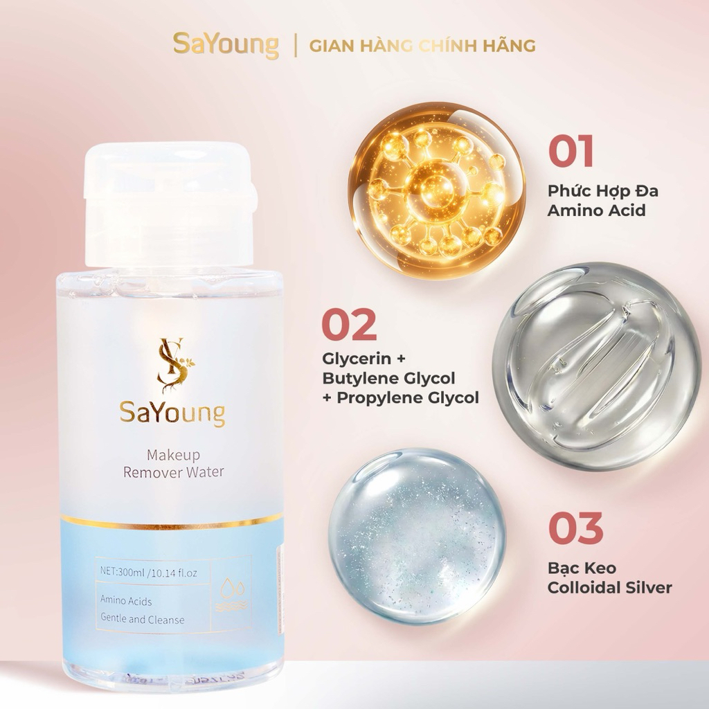 Nước Tẩy Trang 300ml Hỗ Trợ Làm Sạch & Dưỡng Ẩm SaYoung Makeup Remover