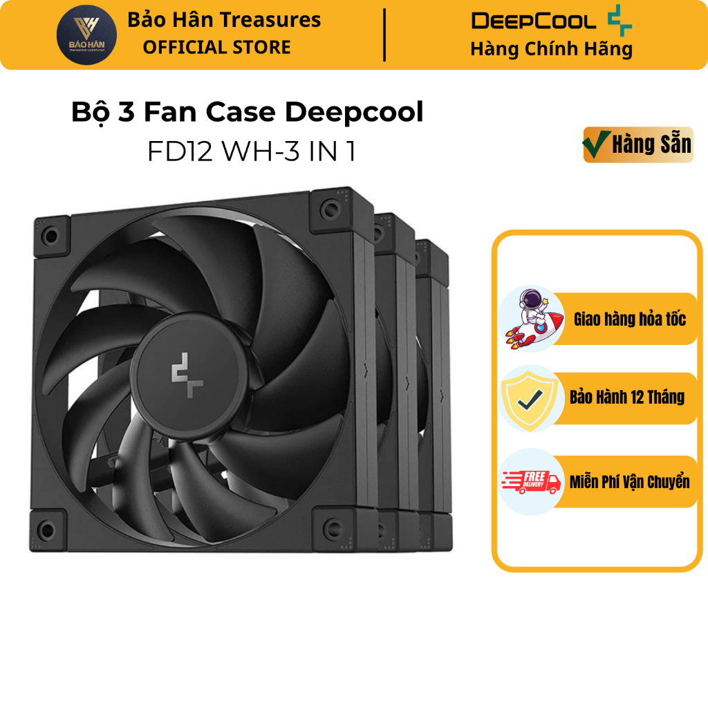 Bộ ba Fan Case Deepcool FD12 WH-3 IN 1 ( Black/ White ) - Hàng Chính ...