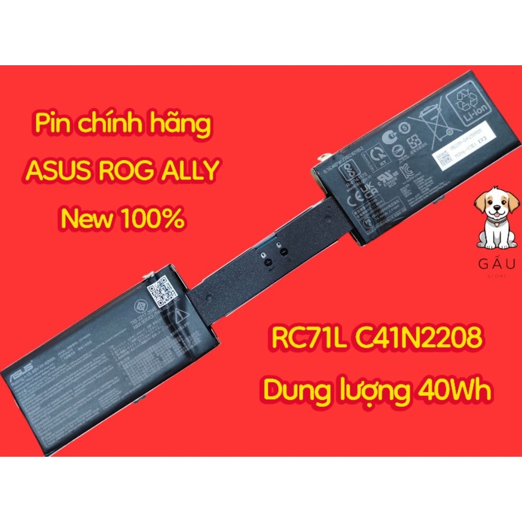 Pin máy Game ASUS ROG ALLY RC71L C41N2208 40Wh Pin chính hãng New 100% ...