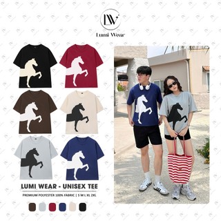 Áo Phông Form Boxy Lumi Wear C01 - Áo Thun Local Brand Unisex Nam Nữ In Ngựa, Cổ Tròn Cao Cấp Không Nhăn