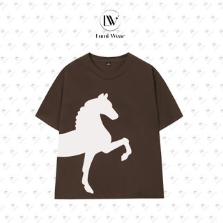 Áo Phông Form Boxy Lumi Wear C01 - Áo Thun Local Brand Unisex Nam Nữ In Ngựa, Cổ Tròn Cao Cấp Không Nhăn