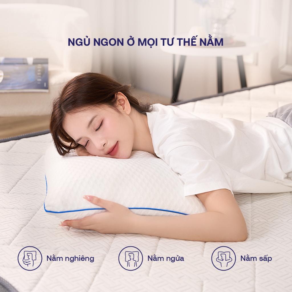 Gối Foam iComfy  Fit - Gối nâng đỡ cổ vai gáy, Gối êm ái 40x60cm
