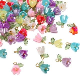 Hạt acrylic hình hoa chuông 11x14mm lỗ 2mm - 2~10 hạt/gói phụ kiện handmade