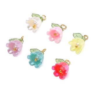Hạt acrylic hình hoa chuông 11x14mm lỗ 2mm - 2~10 hạt/gói phụ kiện handmade