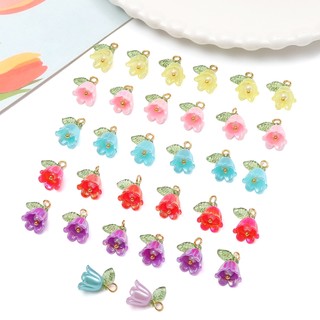 Hạt acrylic hình hoa chuông 11x14mm lỗ 2mm - 2~10 hạt/gói phụ kiện handmade
