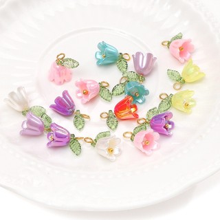 Hạt acrylic hình hoa chuông 11x14mm lỗ 2mm - 2~10 hạt/gói phụ kiện handmade