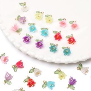 Hạt acrylic hình hoa chuông 11x14mm lỗ 2mm - 2~10 hạt/gói phụ kiện handmade