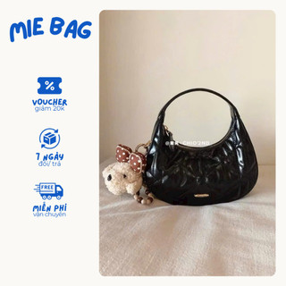 Túi xách nữ Chio quai vòm dáng nửa mặt trăng tặng kèm charm gấu bông MIE BAG