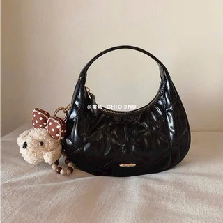 Túi xách nữ Chio quai vòm dáng nửa mặt trăng tặng kèm charm gấu bông MIE BAG