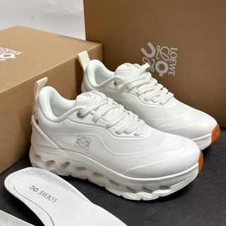 [Hàng Best Quality] Giày Thể Thao_On Qc Trắng Đế Nâu Êm Nhẹ Cho Nam Nữ