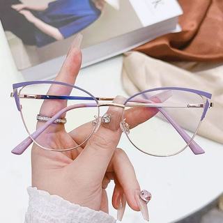 Gọng Kiếng Cận Nữ ALOLA Kính Cận Gọng Mắt Mèo Kim Loại Chống Ánh Sáng Xanh Tia UV Đổi Màu Khi Ra Nắng Thời Trang