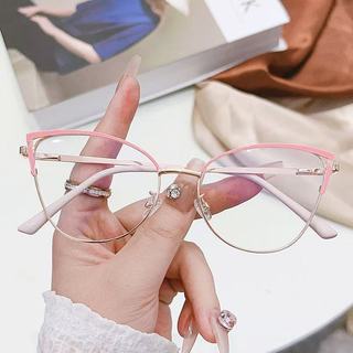Gọng Kiếng Cận Nữ ALOLA Kính Cận Gọng Mắt Mèo Kim Loại Chống Ánh Sáng Xanh Tia UV Đổi Màu Khi Ra Nắng Thời Trang