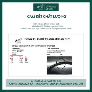 Dây Chuyền Nữ ADJ Bạc Ý 925 Hình Nơ Cách Điệu Nạm Đá CZ Tấm, Vòng Cổ Cao Cấp Đính Đá CZ Sang Trọng - SD54127AD