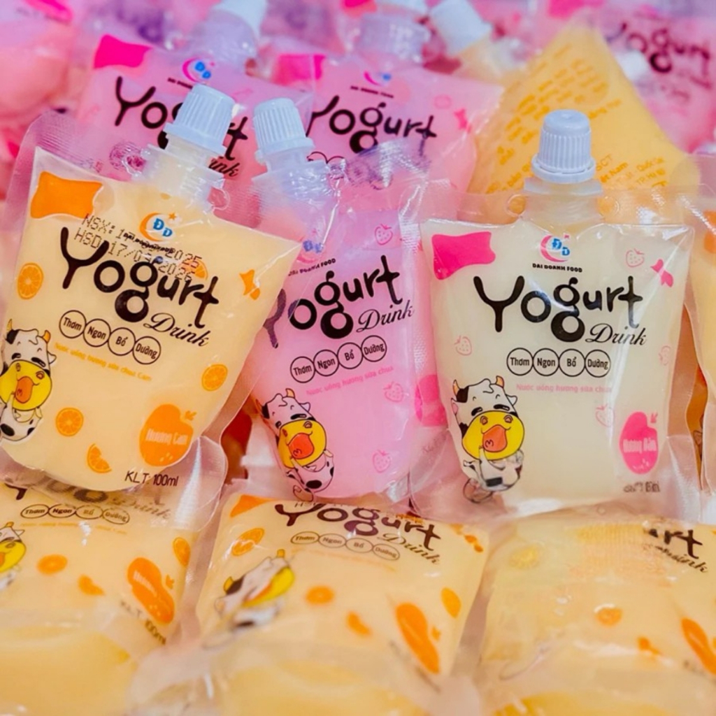 Nước Sữa Chua Yogurt, Nước Sữa Chua Hương Trái Cây, Sữa Chua Uống Giải Nhiệt Mùa Hè -Tiệm Ăn Vặt Dudu