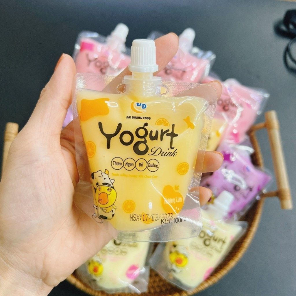 Nước Sữa Chua Yogurt, Nước Sữa Chua Hương Trái Cây, Sữa Chua Uống Giải Nhiệt Mùa Hè -Tiệm Ăn Vặt Dudu