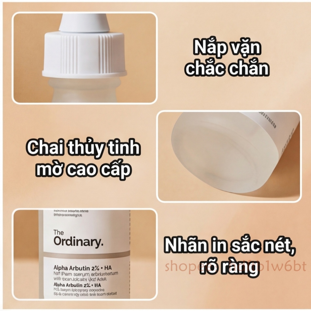 【Còn hàng】The Ordinary Alpha Arbutin 2%+HA 30ml CònhàngCấpẩmTinh chất dưỡng Chống lão hóa Chăm SócDa