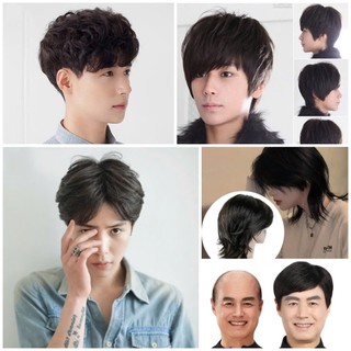 Tóc Giả Nam Nguyên Đầu Xoăn Nhẹ NA15