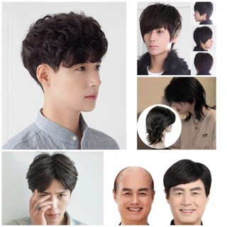Tóc Giả Nam Nguyên Đầu Xoăn Nhẹ NA15